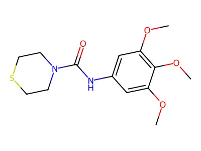 N-(3,4,5-Trimethoxyphenyl)thiomorpholine-4-carboximidic acid structure