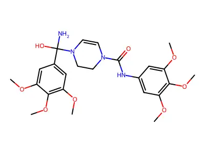 1,4-Piperazinedicarboxamide, N,N'-bis(3,4,5-trimethoxyphenyl)- structure