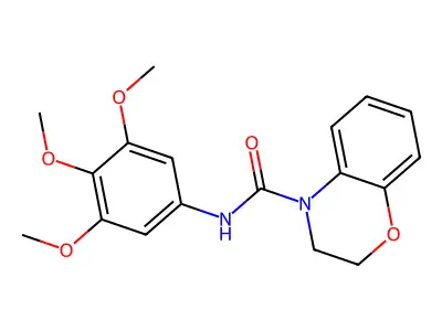4H-1,4-Benzoxazine-4-carboxamide, 2,3-dihydro-N-(3,4,5-trimethoxyphenyl)- structure