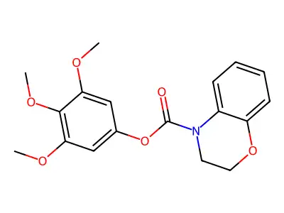4H-1,4-Benzoxazine-4-carboxylic acid, 2,3-dihydro-, 3,4,5-trimethoxyphenyl ester structure