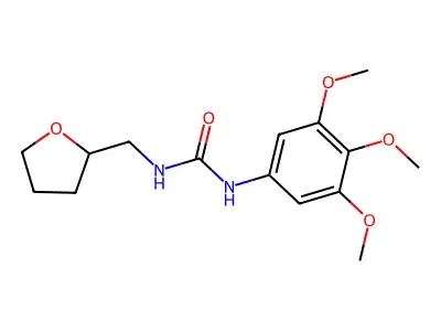 Urea, N-((tetrahydro-2-furanyl)methyl)-N'-(3,4,5-trimethoxyphenyl)- structure