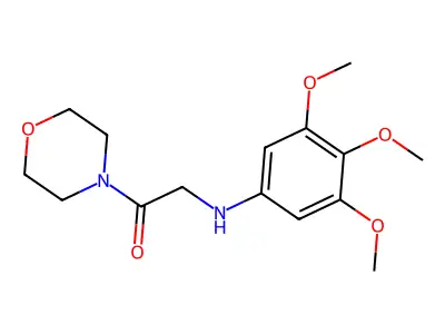 Morpholine, 4-(1-oxo-2-((3,4,5-trimethoxyphenyl)amino)ethyl)- structure