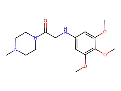 Piperazine, 1-methyl-4-(((3,4,5-trimethoxyphenyl)amino)acetyl)- structure