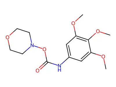 Morpholine, 4-((((3,4,5-trimethoxyphenyl)amino)carbonyl)oxy)- structure