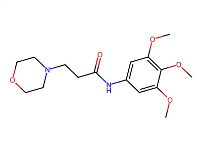 4-Morpholinepropanamide, N-(3,4,5-trimethoxyphenyl)- structure
