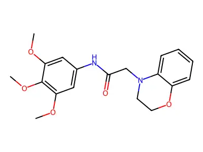 4H-1,4-Benzoxazine-4-acetamide, 2,3-dihydro-N-(3,4,5-reimethoxyphenyl)- structure