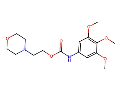 Carbamic acid, (3,4,5-trimethoxyphenyl)-, 2-(4-morpholinyl)ethyl ester structure