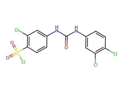 2-Chloro-4-[3-(3,4-dichlorophenyl)ureido]-benzenesulfonyl chloride structure
