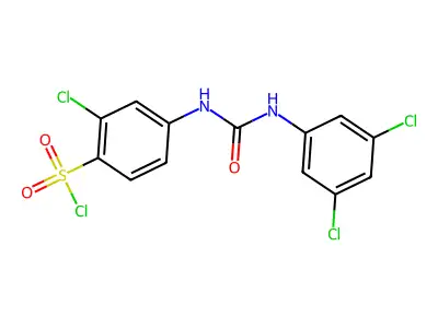 2-Chloro-4-[3-(3,5-dichlorophenyl)ureido]-benzenesulfonyl chloride structure