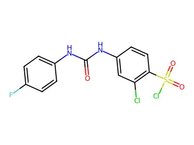 2-Chloro-4-[3-(4-fluorophenyl)ureido]benzenesulfonyl chloride structure
