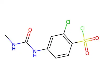 2-chloro-4-(methylcarbamoylamino)benzenesulfonyl Chloride structure