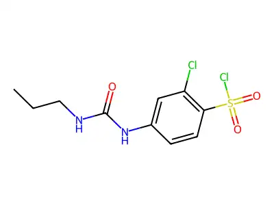 2-Chloro-4-(3-propylureido)benzene-1-sulfonyl chloride structure