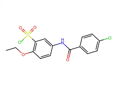 5-(4-Chlorobenzamido)-2-ethoxybenzene-1-sulfonyl chloride structure