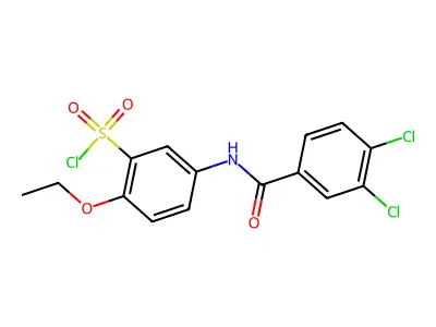 5-(3,4-Dichlorobenzamido)-2-ethoxybenzene-1-sulfonyl chloride structure