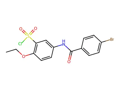 5-(4-Bromobenzamido)-2-ethoxybenzene-1-sulfonyl chloride structure