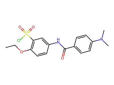 5-(4-(Dimethylamino)benzamido)-2-ethoxybenzene-1-sulfonyl chloride structure