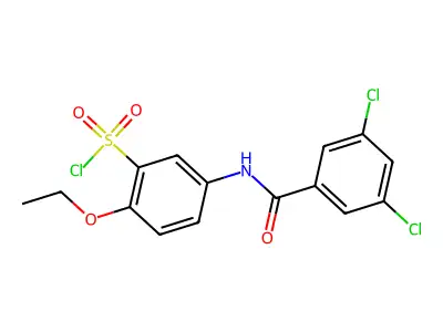 5-(3,5-Dichlorobenzamido)-2-ethoxybenzene-1-sulfonyl chloride structure