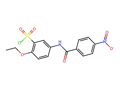 2-Ethoxy-5-(4-nitro-benzoylamino)-benzenesulfonyl chloride structure
