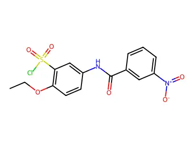 2-Ethoxy-5-(3-nitro-benzoylamino)-benzenesulfonyl chloride structure