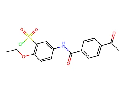 5-(4-Acetylbenzamido)-2-ethoxybenzene-1-sulfonyl chloride structure