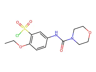 2-Ethoxy-5-[(morpholine-4-carbonyl)-amino]-benzenesulfonyl chloride structure