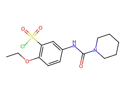2-Ethoxy-5-[(piperidine-1-carbonyl)-amino]-benzenesulfonyl chloride structure
