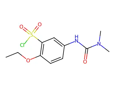 5-(3,3-Dimethyl-ureido)-2-ethoxy-benzenesulfonyl chloride structure