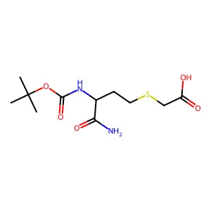 ({4-Amino-3-[(tert-butoxycarbonyl)amino]-4-oxobutyl}sulfanyl)acetic acid structure