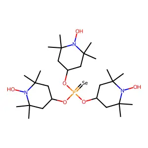 tris[(1-hydroxy-2,2,6,6-tetramethylpiperidin-4-yl)oxy]-selanylidene- structure