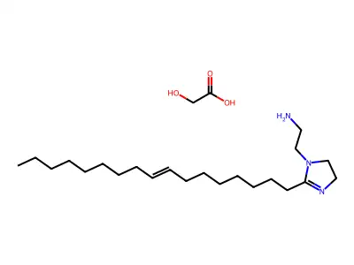 2-(2-Heptadec-8-enyl-4,5-dihydroimidazol-1-yl)ethanamine;2-hydroxyacetic acid structure