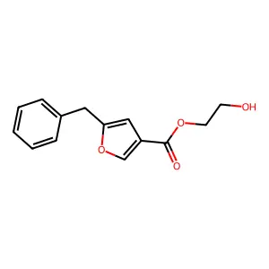 2-Hydroxyethyl 5-(phenylmethyl)furoate structure