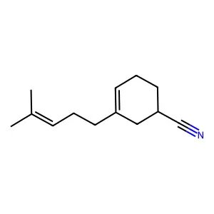 3-Cyclohexene-1-carbonitrile, 3-(4-methyl-3-penten-1-yl)- structure