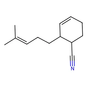 3-Cyclohexene-1-carbonitrile, 2-(4-methyl-3-penten-1-yl)- structure