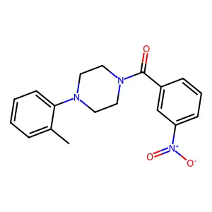 4-(2-Methylphenyl)piperazinyl 3-nitrophenyl ketone structure