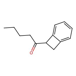 1-Bicyclo(4.2.0)octa-1,3,5-trien-7-yl-1-pentanone structure