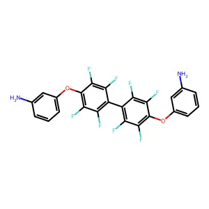 3,3'-[(2,2',3,3',5,5',6,6'-octafluorobiphenyl-4,4'-diyl)bis(oxy)]dianiline structure