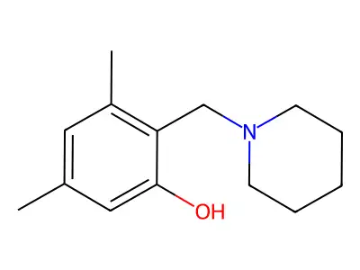 Phenol, 3,5-dimethyl-2-(piperidinomethyl)- structure