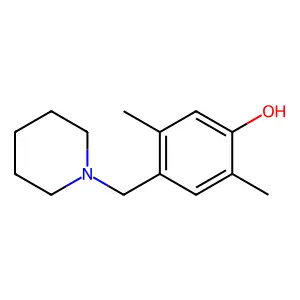 2,5-Dimethyl-4-(piperidin-1-ylmethyl)phenol structure