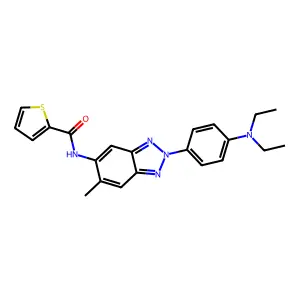 N-[2-[4-(diethylamino)phenyl]-6-methylbenzotriazol-5-yl]thiophene-2-carboxamide structure