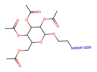 [3,4,5-triacetyloxy-6-(2-azidoethoxy)oxan-2-yl]methyl Acetate structure