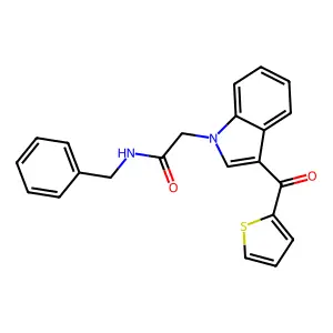 N-benzyl-2-[3-(thiophene-2-carbonyl)indol-1-yl]acetamide structure