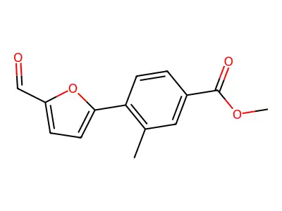 Methyl 4-(5-formylfuran-2-yl)-3-methylbenzoate structure