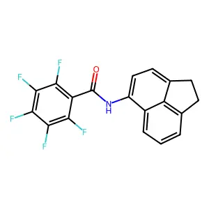 N-(1,2-dihydroacenaphthylen-5-yl)-2,3,4,5,6-pentafluorobenzamide structure