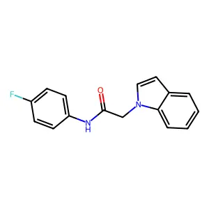 N-(4-fluorophenyl)-2-(1H-indol-1-yl)acetamide structure