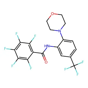 2,3,4,5,6-pentafluoro-N-[2-morpholin-4-yl-5-(trifluoromethyl)phenyl]benzamide structure