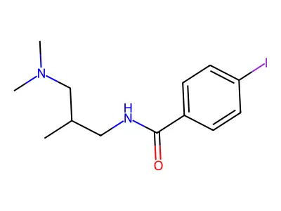 N-[3-(dimethylamino)-2-methylpropyl]-4-iodobenzamide structure