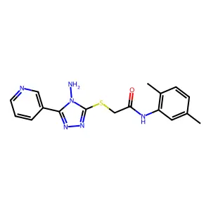 2-{[4-amino-5-(pyridin-3-yl)-4H-1,2,4-triazol-3-yl]sulfanyl}-N-(2,5-dimethylphenyl)acetamide structure