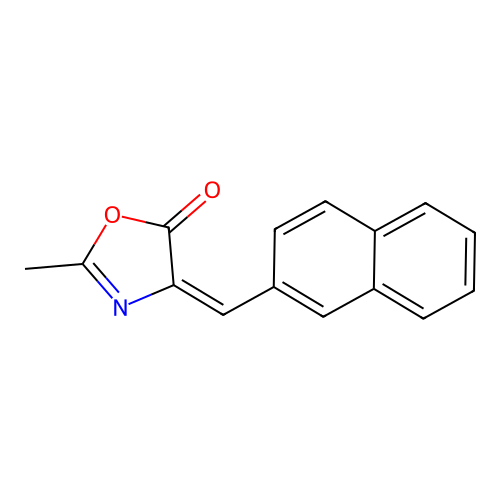 (4E)-2-methyl-4-[(naphthalen-2-yl)methylidene]-4,5-dihydro-1,3-oxazol-5-one structure