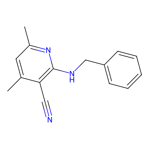 2-(Benzylamino)-4,6-dimethylnicotinonitrile structure