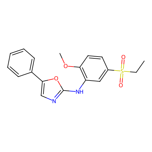 2-Anilino-5-aryloxazole 21 structure